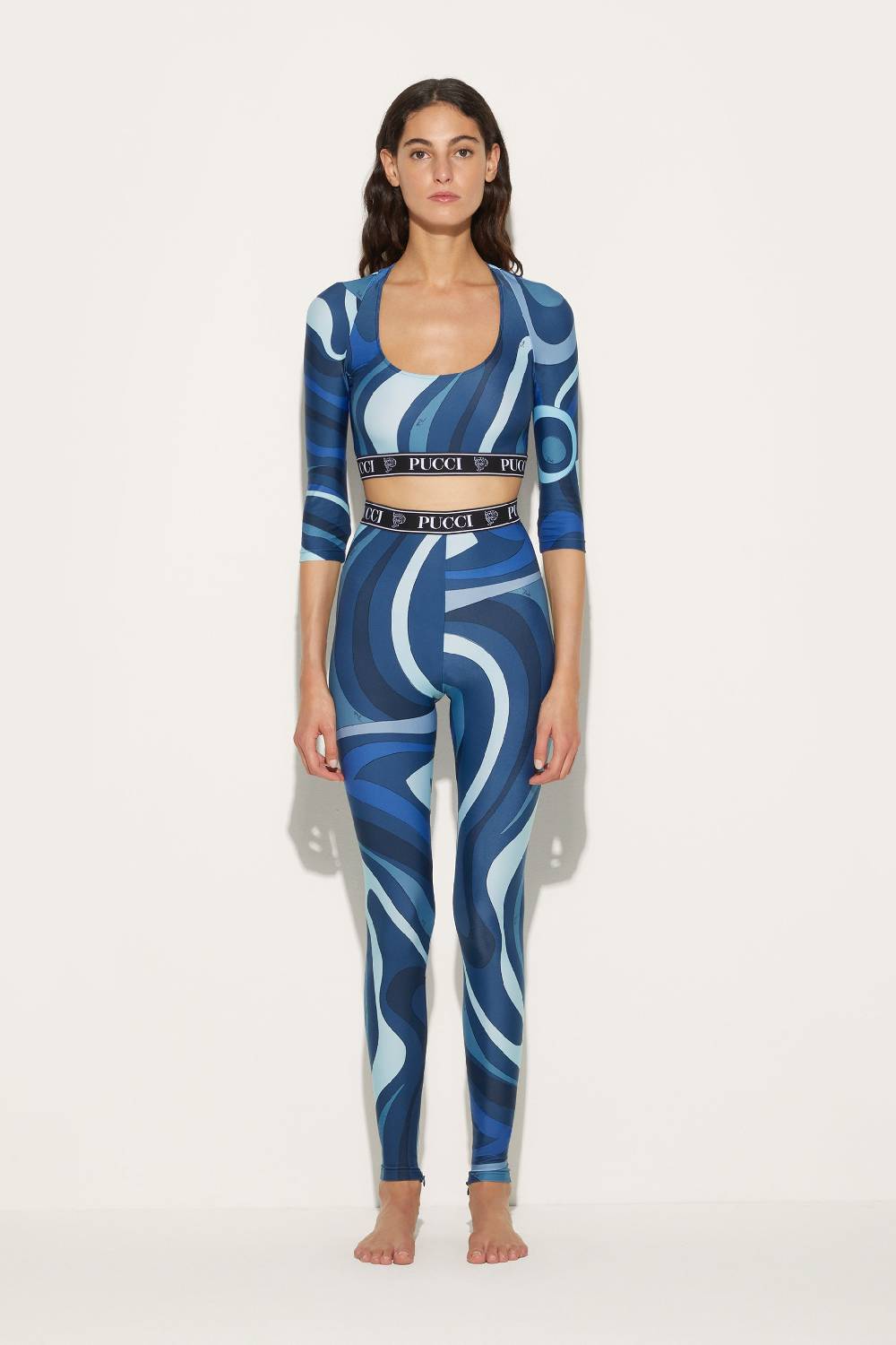 Pucci Leggings con stampa Marmo Sconti VIP