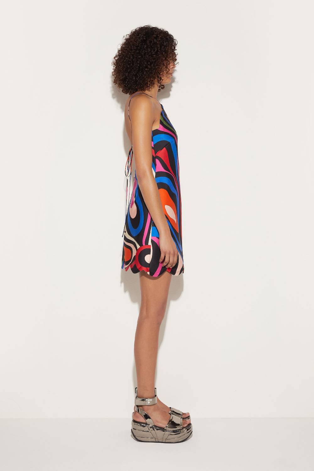 Pucci Mini abito in seta con stampa Marmo Only for today