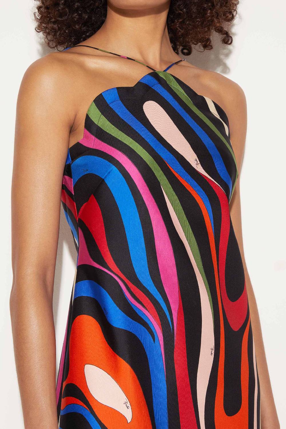 Pucci Mini abito in seta con stampa Marmo Only for today