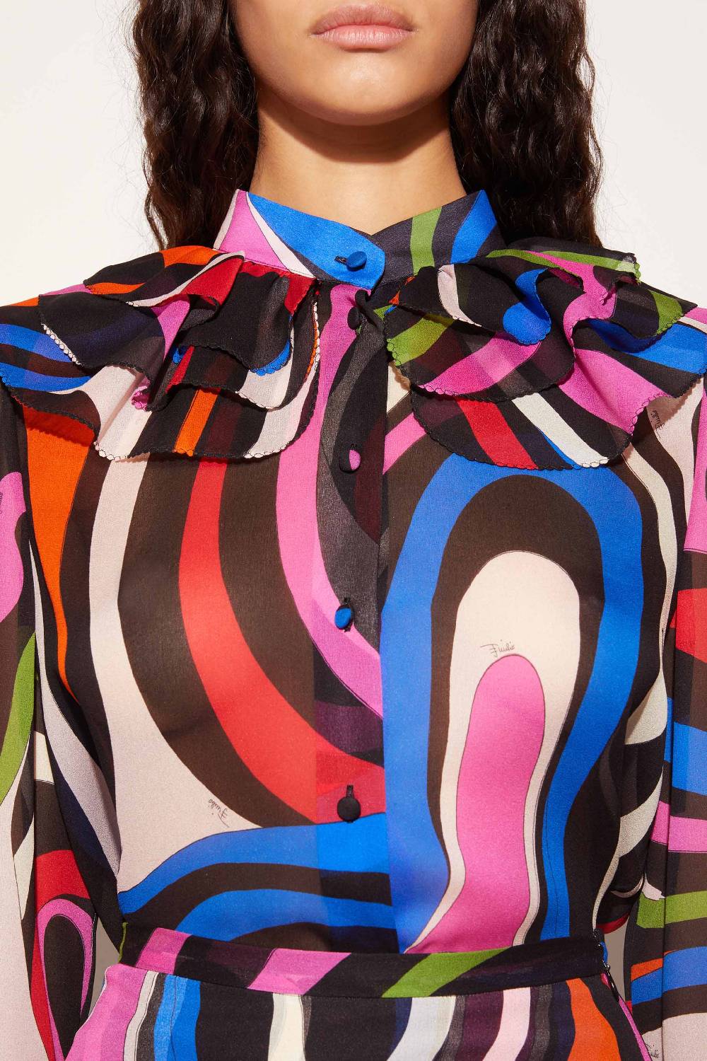 Pucci Camicia in seta con stampa Marmo Fino al 55% di sconto
