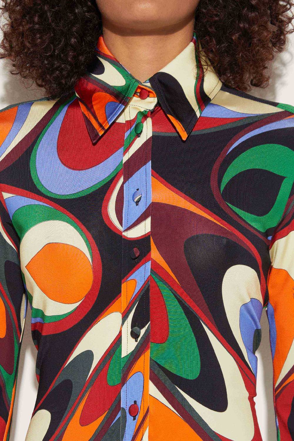 Pucci Camicia in seta con stampa Onde Duty-free