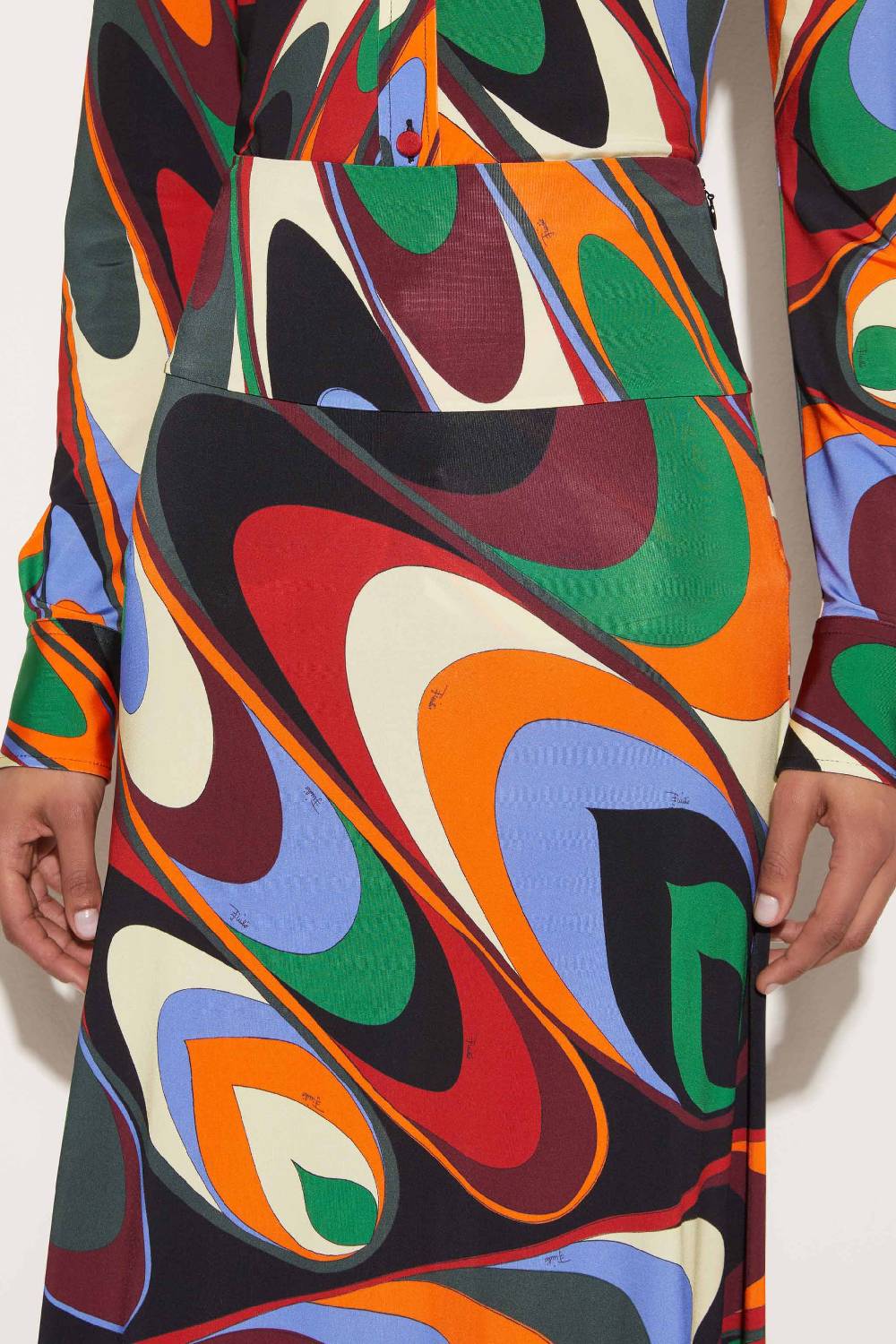 Pucci Gonna lunga con stampa Onde 50% di sconto per tempo limitato