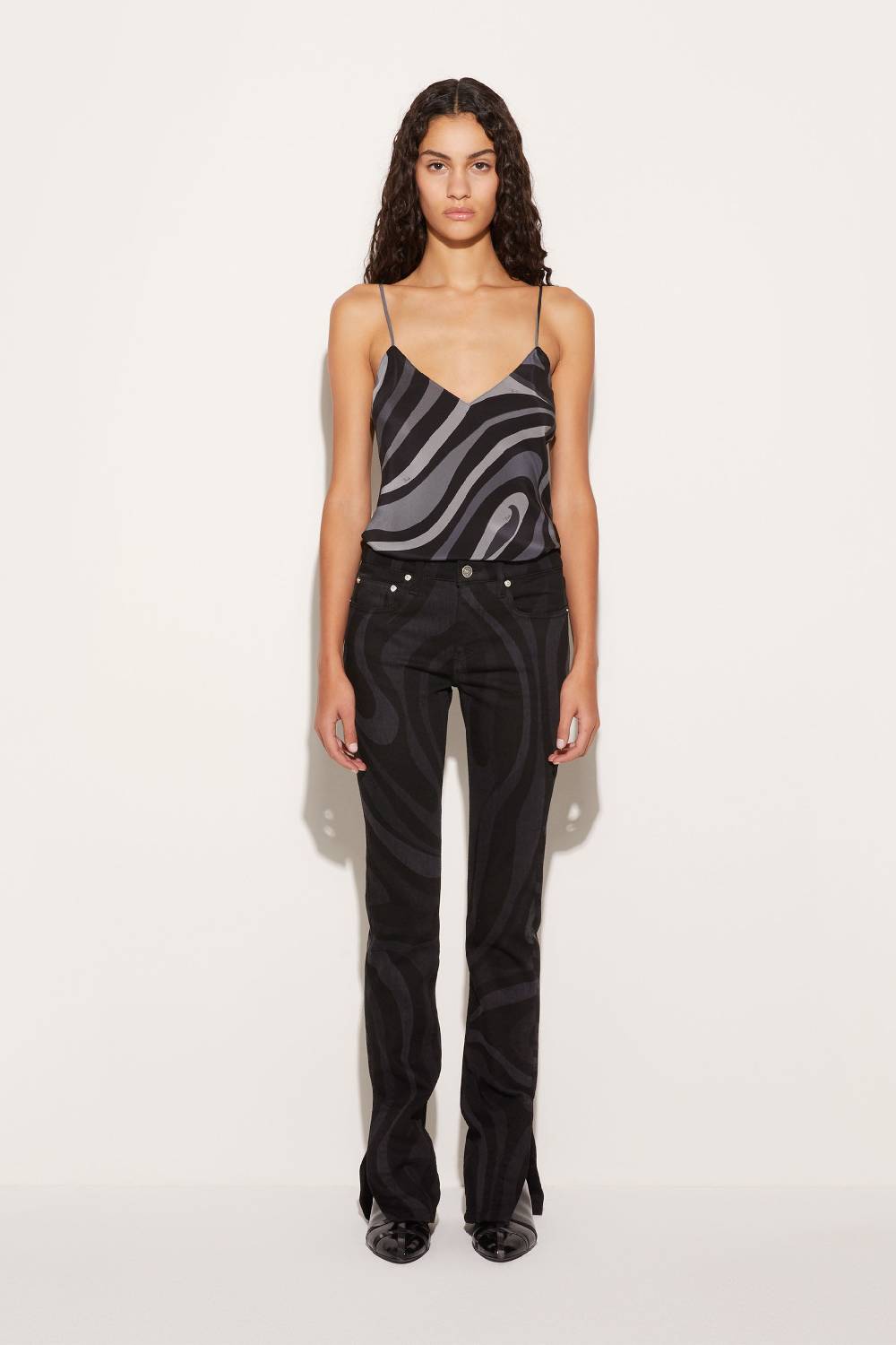 Pucci Top in seta con stampa Marmo Shopping Online