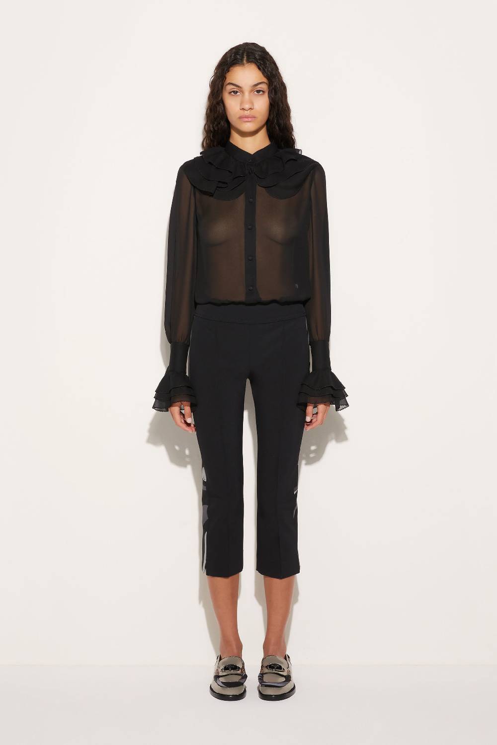 Pucci Pantaloni cropped con stampa Marmo Affare Del Giorno