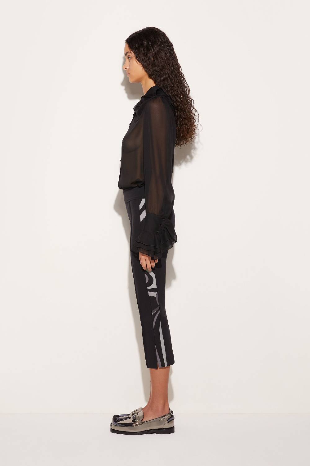 Pucci Pantaloni cropped con stampa Marmo Affare Del Giorno