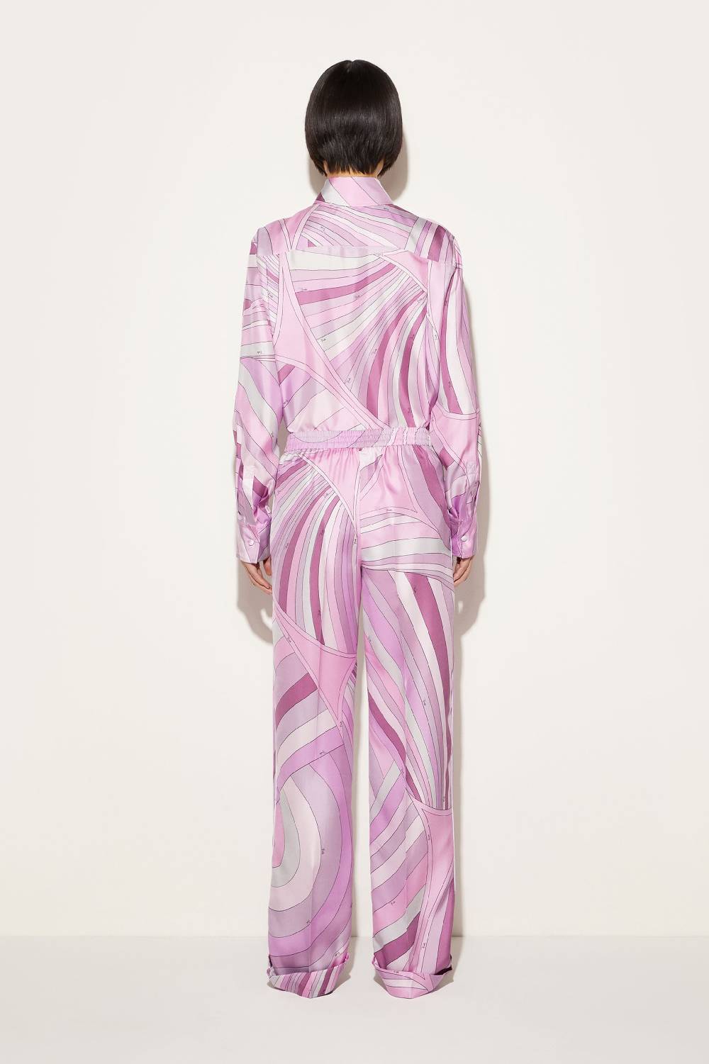 Pucci Pantaloni in seta con stampa Iride Moda