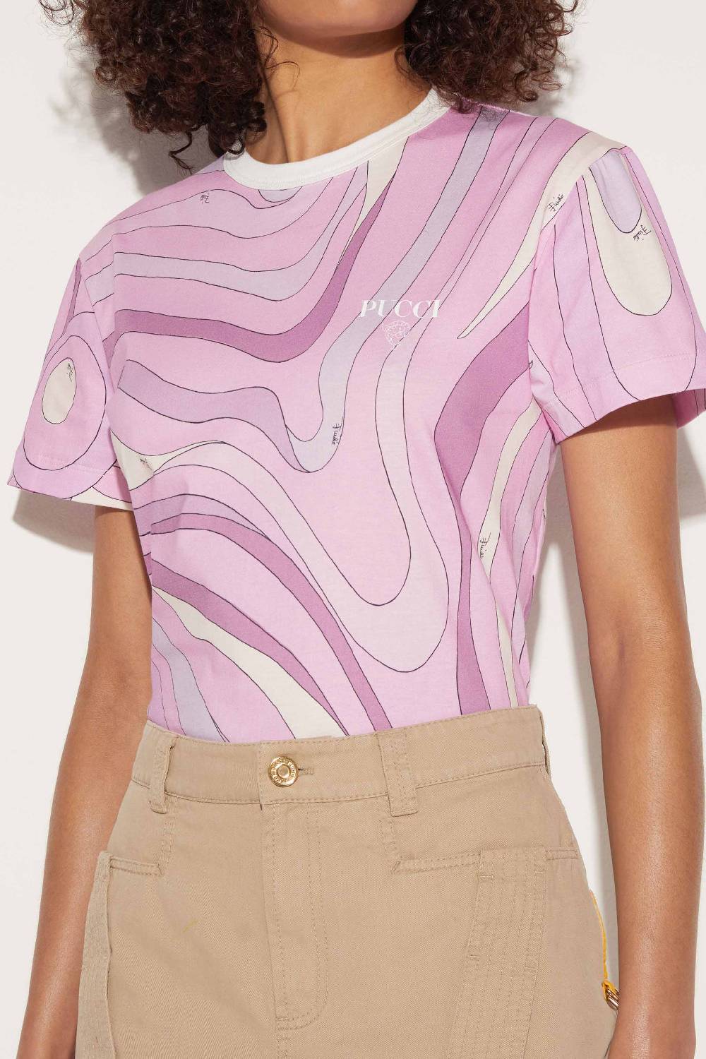 Pucci T-shirt con stampa Marmo Prezzo di fabbrica