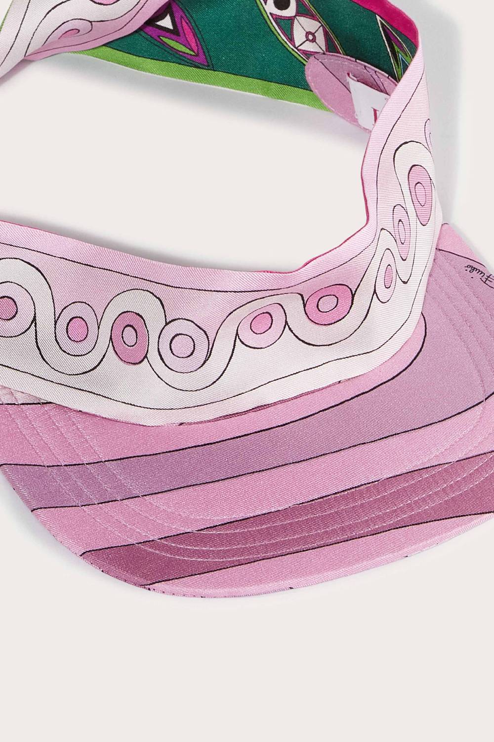 Pucci Visiera in seta con stampe Marmo e Onde Offerta speciale