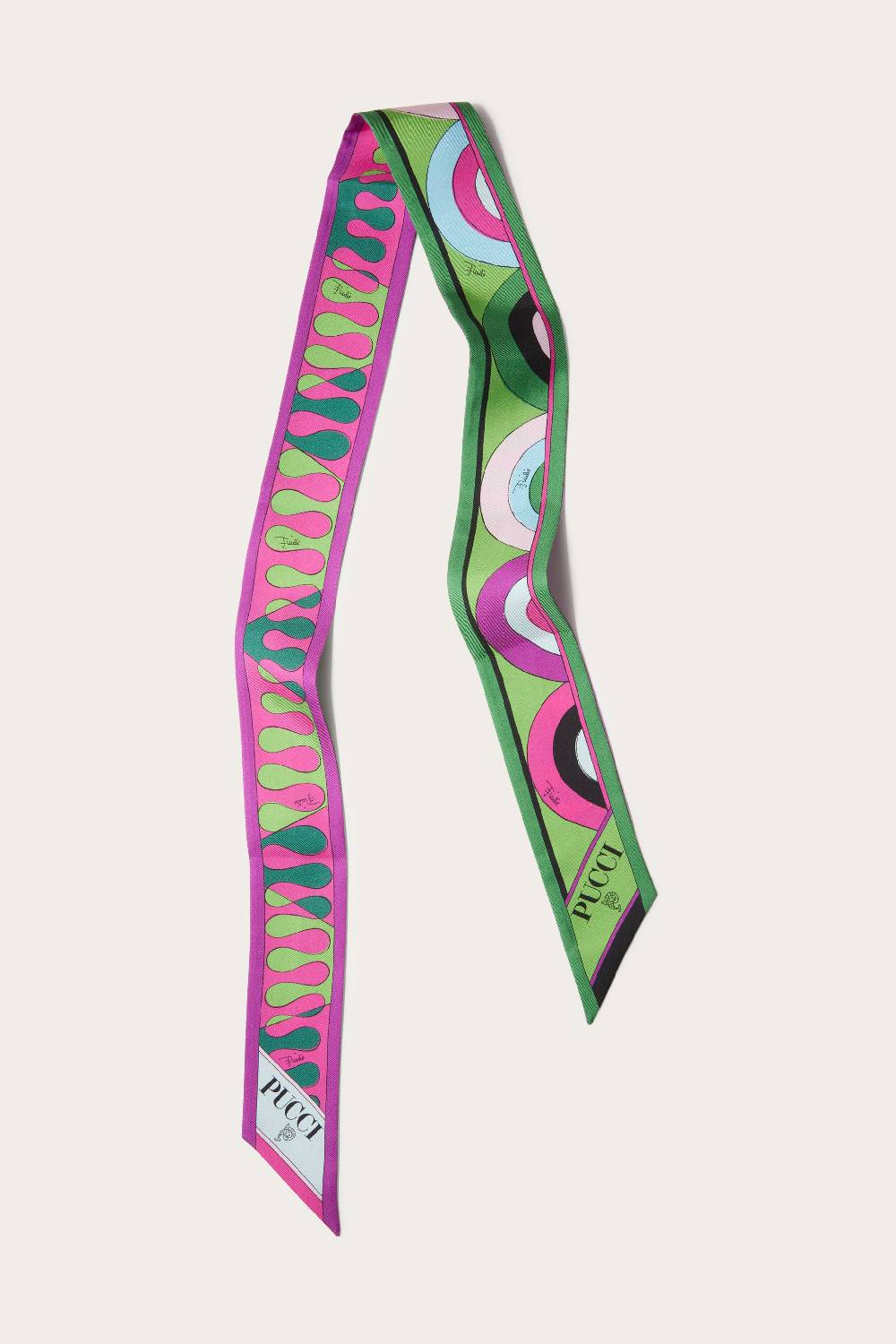 Pucci Foulard in seta con stampe Onde e Leocorno Grande vendita