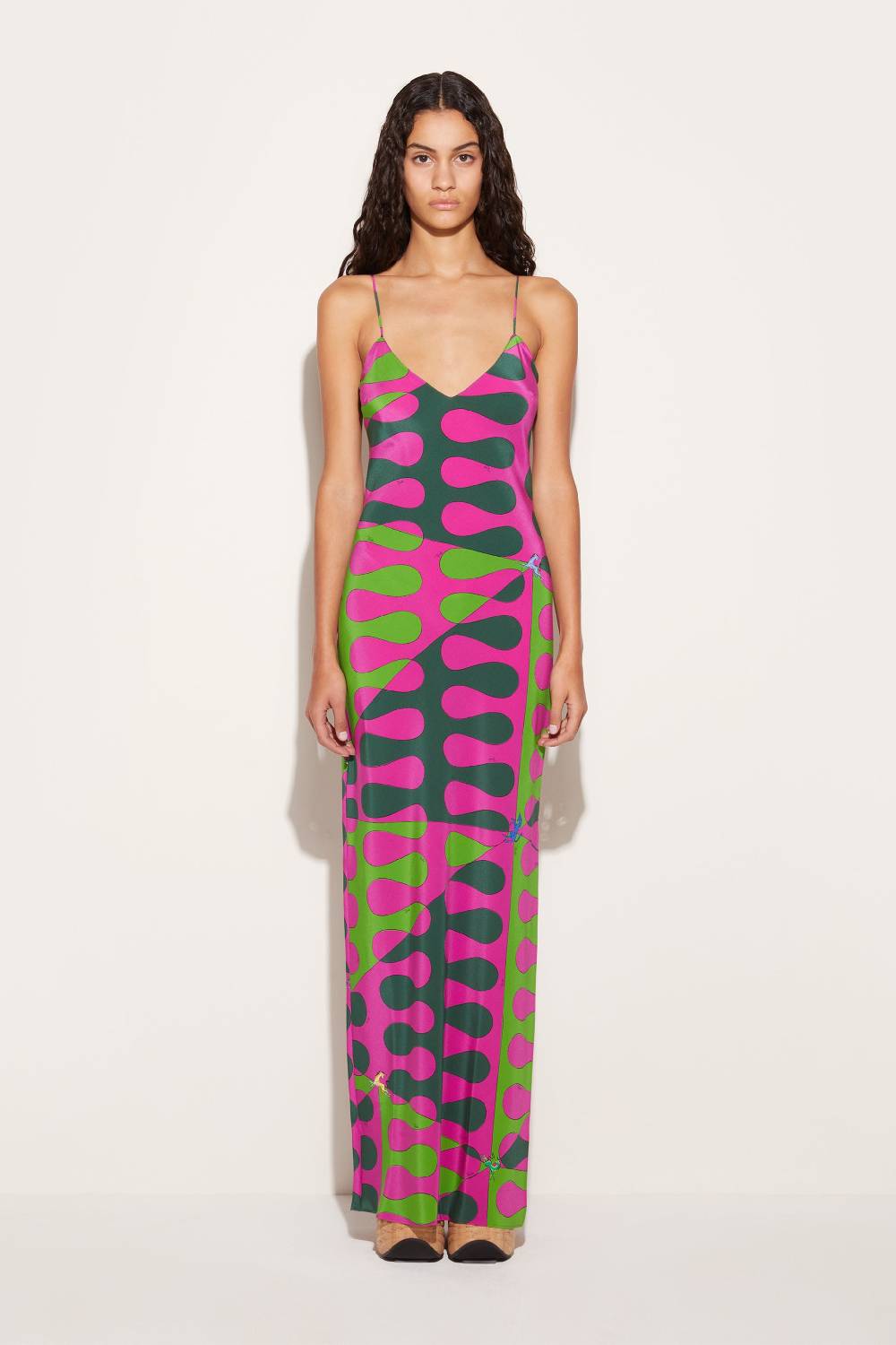 Pucci Abito lungo in seta con stampa Leocorno Flash Sale