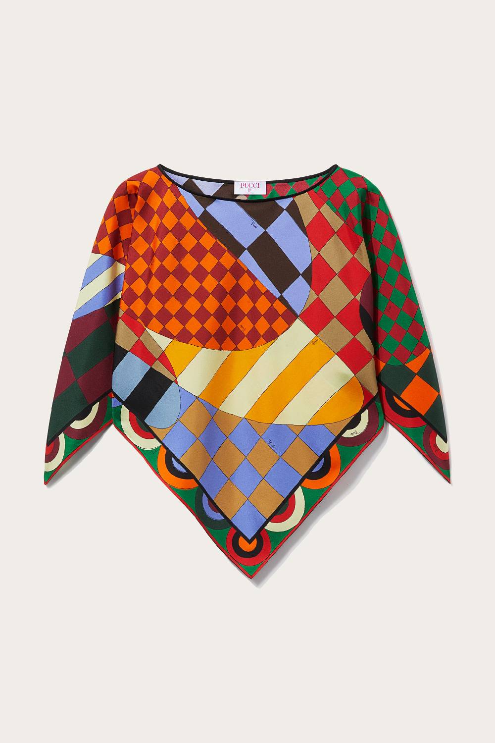 Pucci Top kaftano in seta con stampa Giardino Offerta natalizia