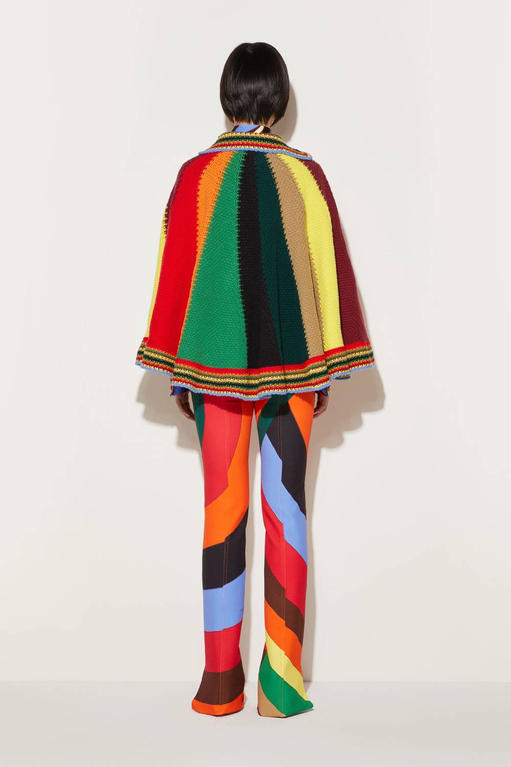 Pucci Mantella colour-block in lana Offerta Pasqua