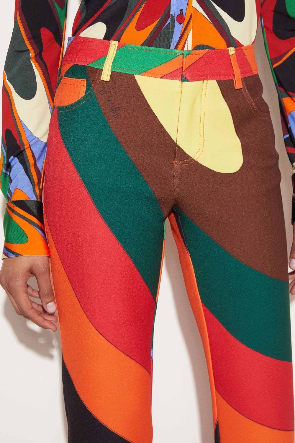 Pucci Pantaloni con stampa Iride Offerta per la Festa della Mamma