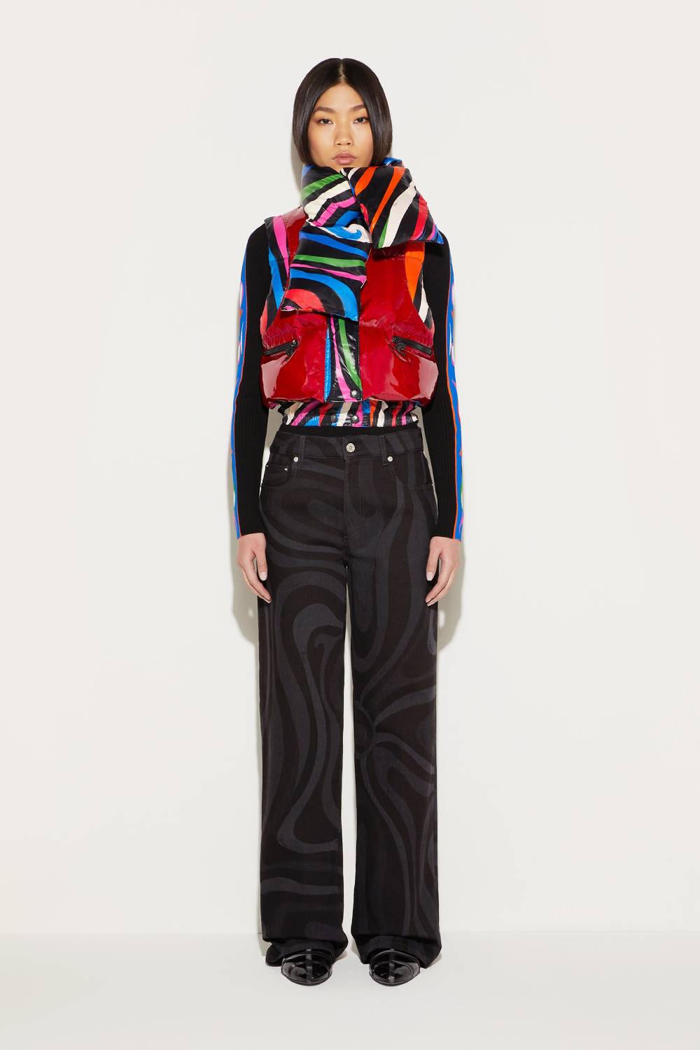 Pucci Gilet imbottito con stampa Marmo Grandi sconti