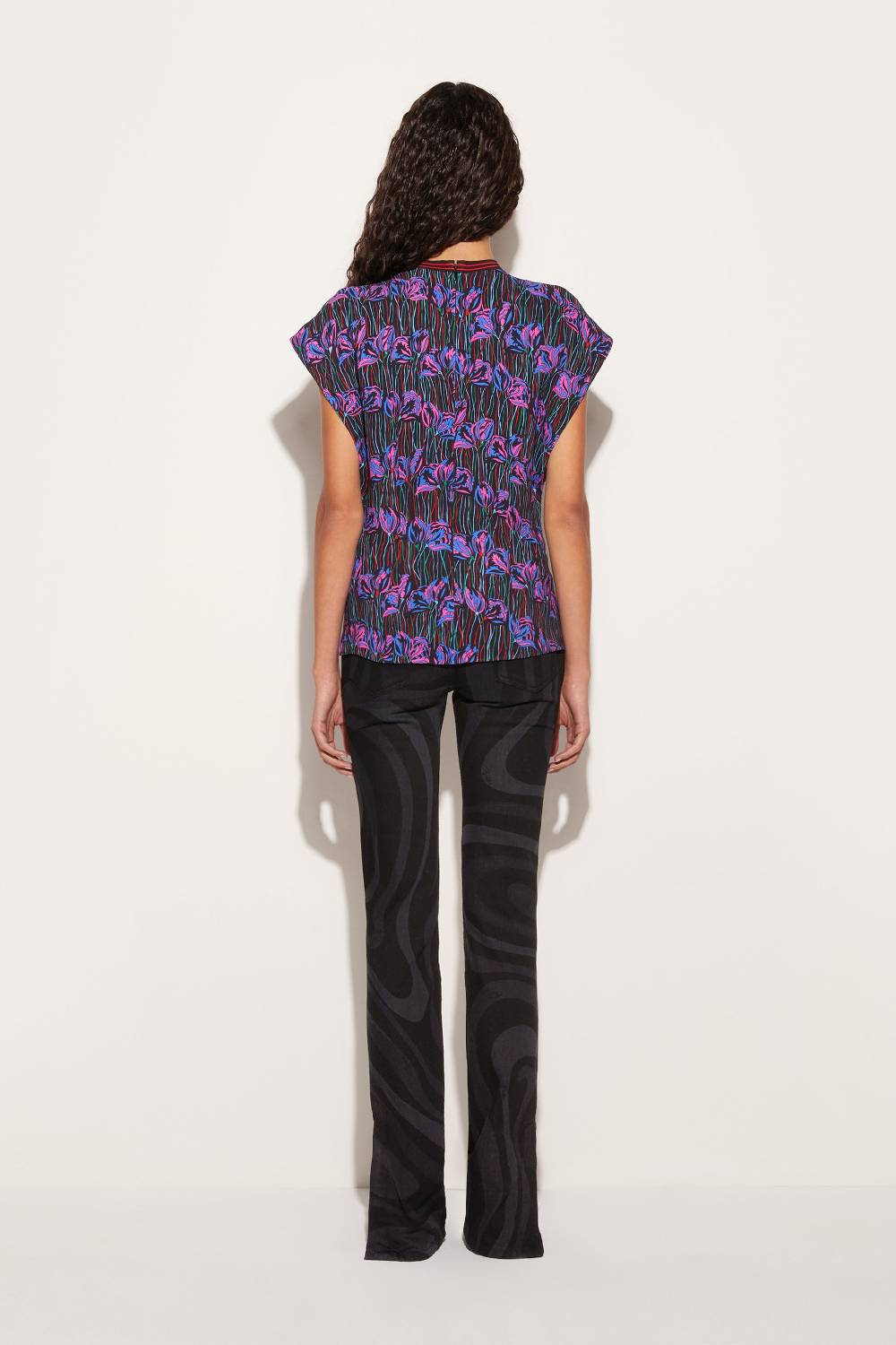 Pucci Top con stampa Fior di Loto e cut-out Only for today