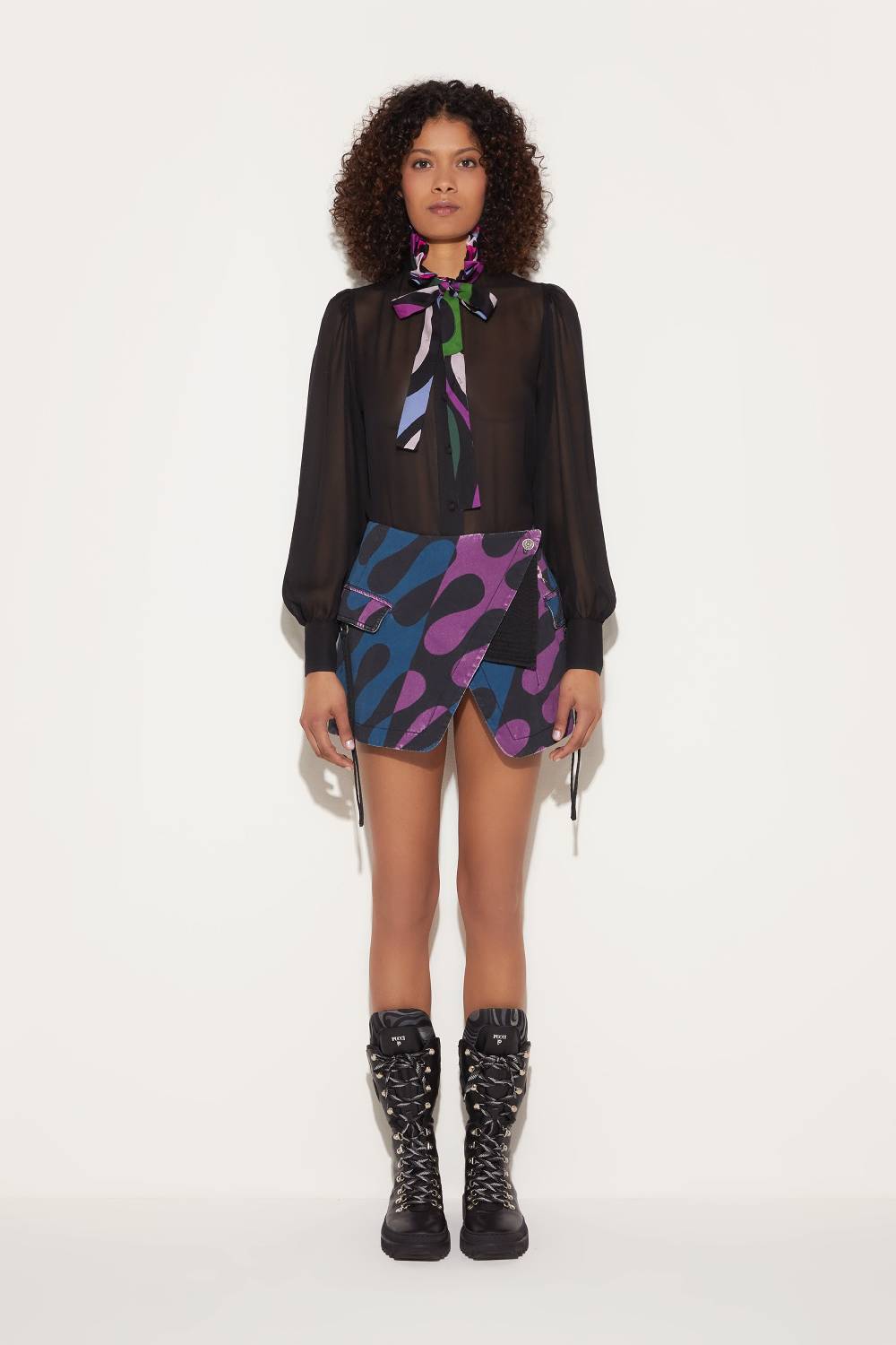 Pucci Camicia in seta con finiture Marmo Discount Store per i nuovi prodotti