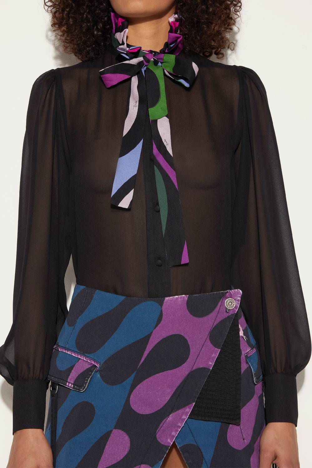 Pucci Camicia in seta con finiture Marmo Discount Store per i nuovi prodotti