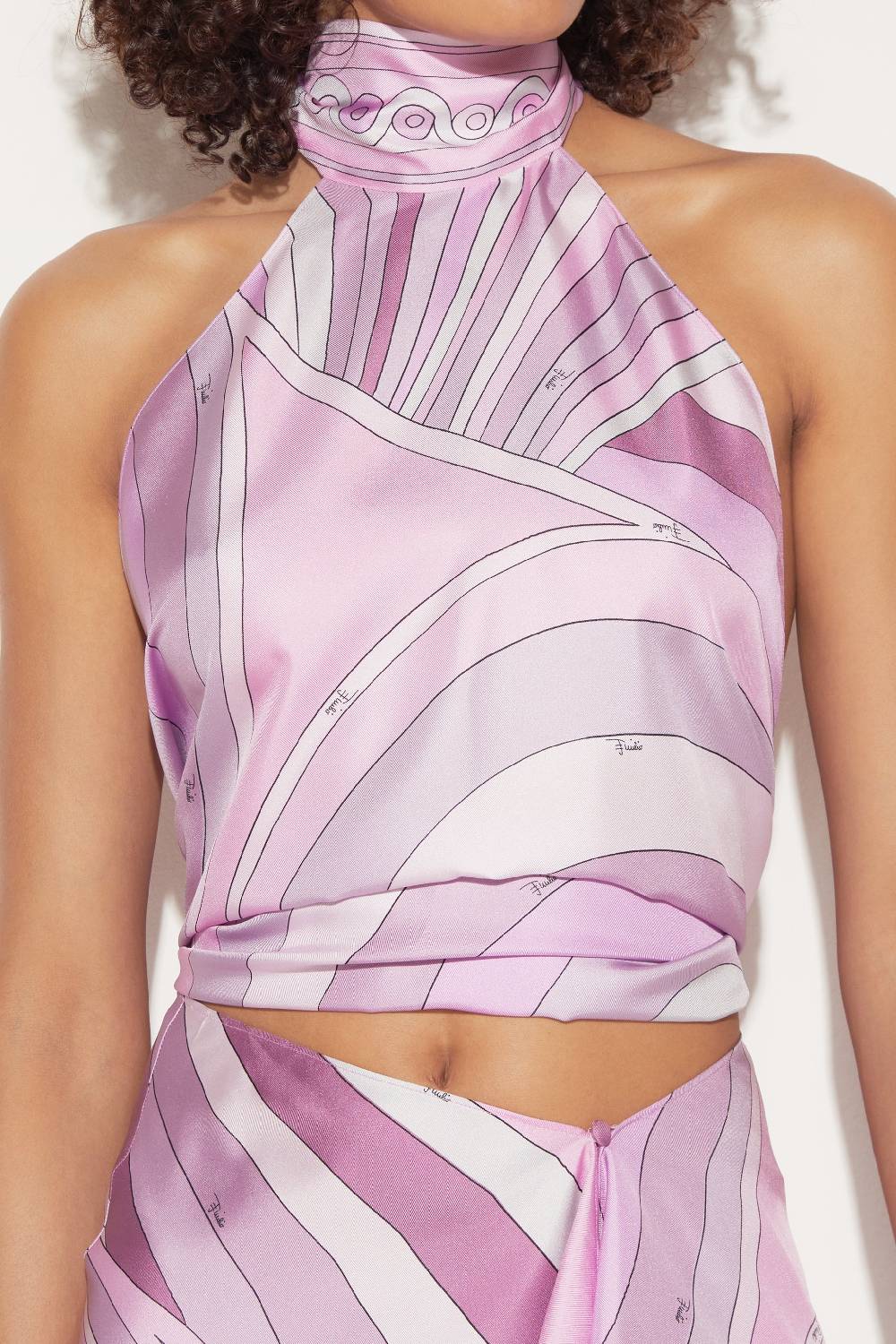 Pucci Top in seta con stampa Iride Solo un giorno rimasto