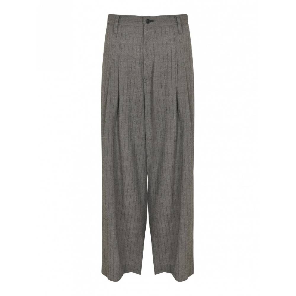 Y&#039;S YOHJI YAMAMOTO Pantaloni gessati con pences gamba larga Soddisfazione Garantita