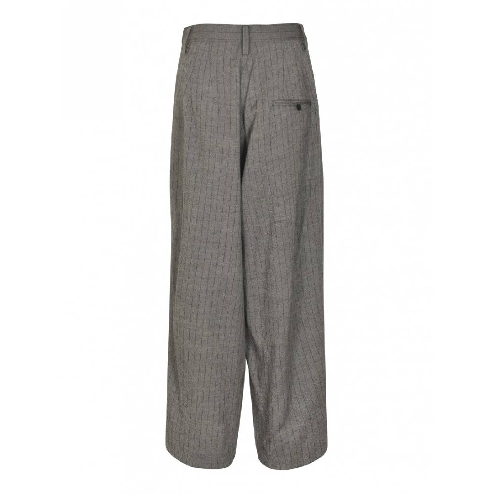Y&#039;S YOHJI YAMAMOTO Pantaloni gessati con pences gamba larga Soddisfazione Garantita