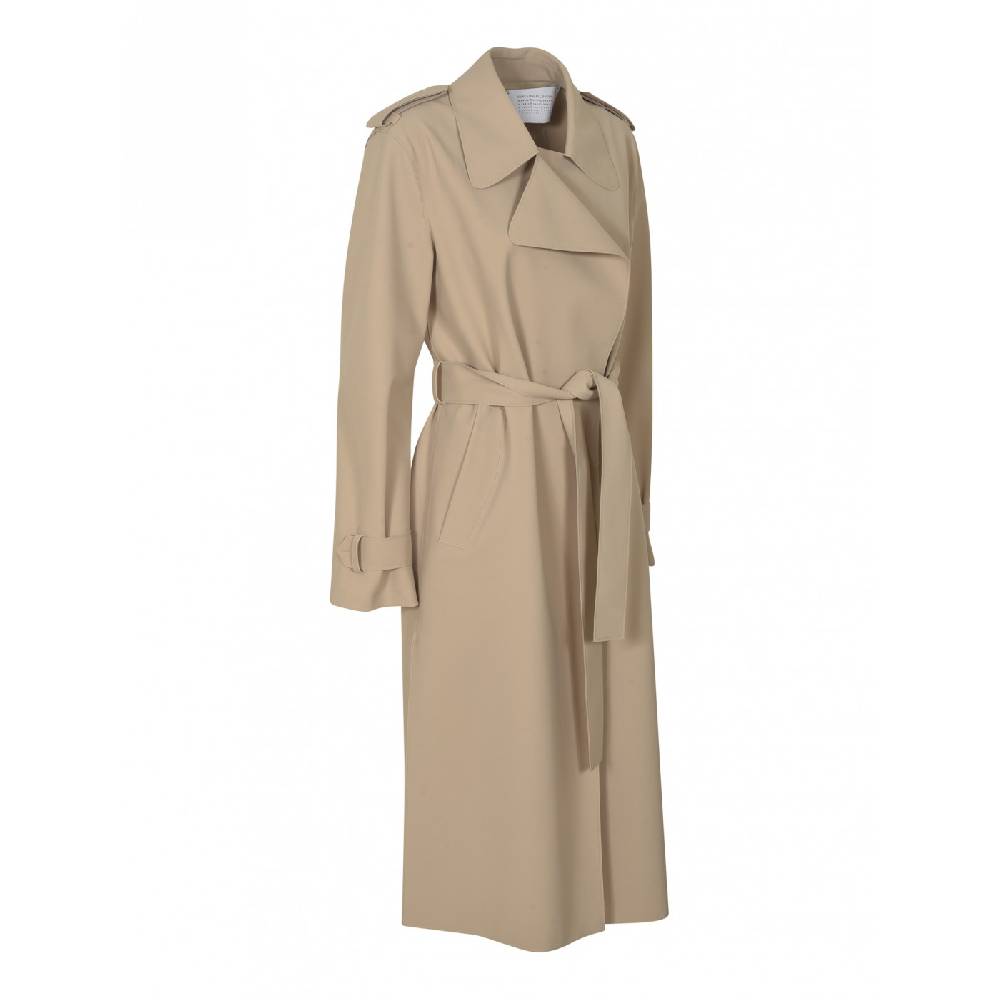 HARRIS WHARF LONDON Trench scuba con spacchi laterali Sconto