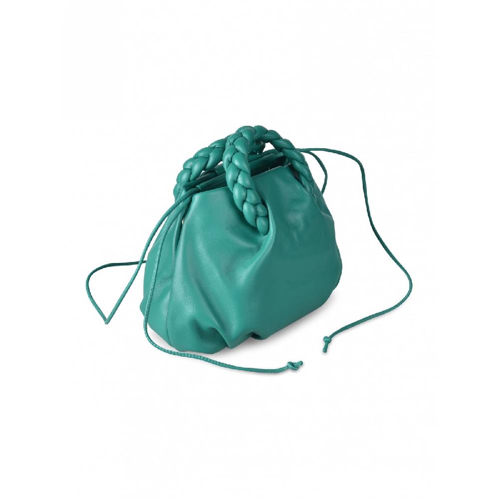HEREU Bombon braided handle pleated crossbody Hotsell