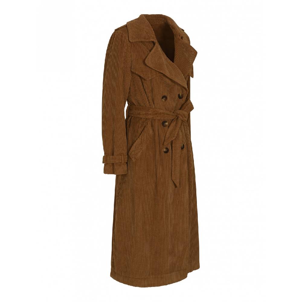KILTIE Trench velluto a coste colin Enormi sconti