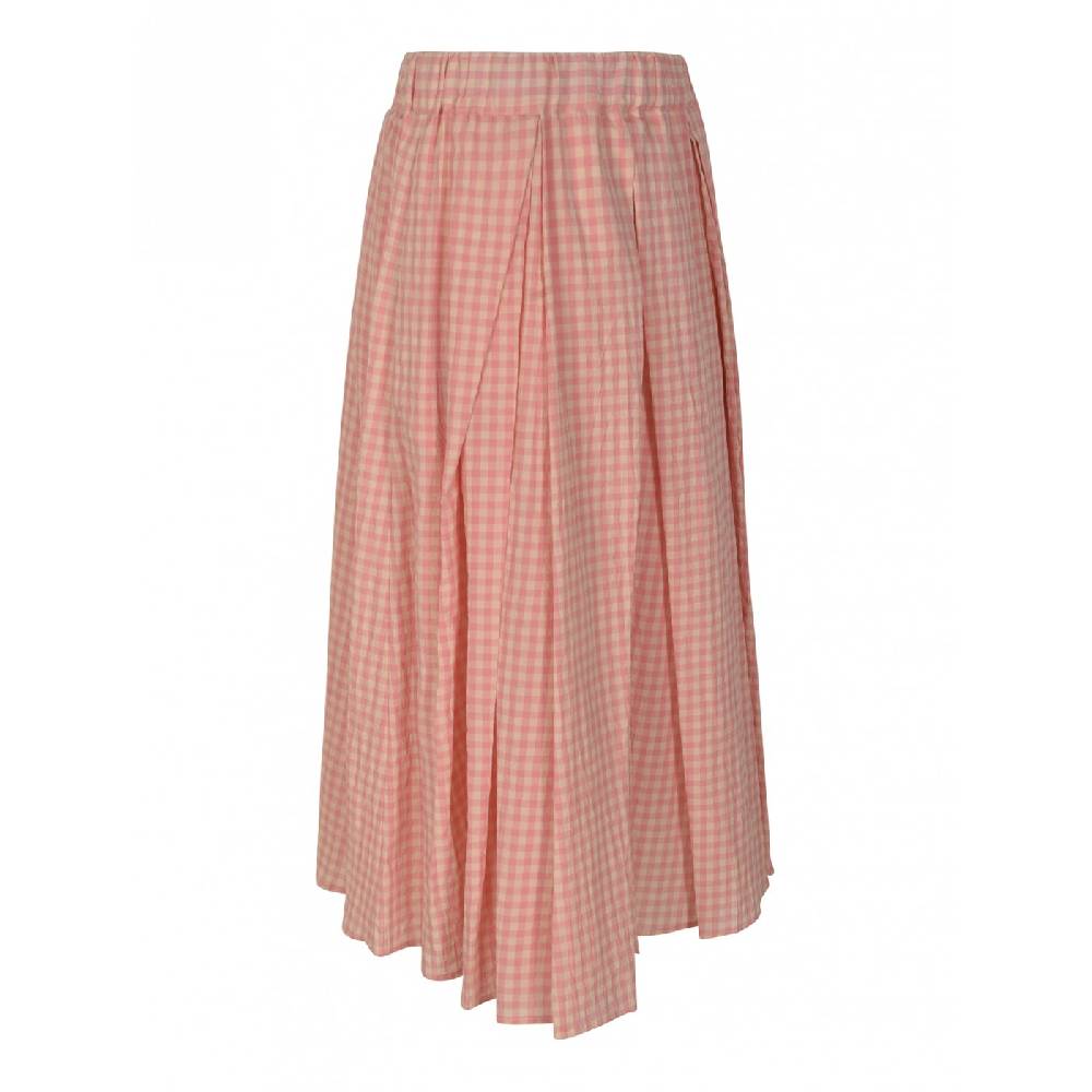 APUNTOB Gonna quadrretti elastico in vita con pieghe Shopping Online