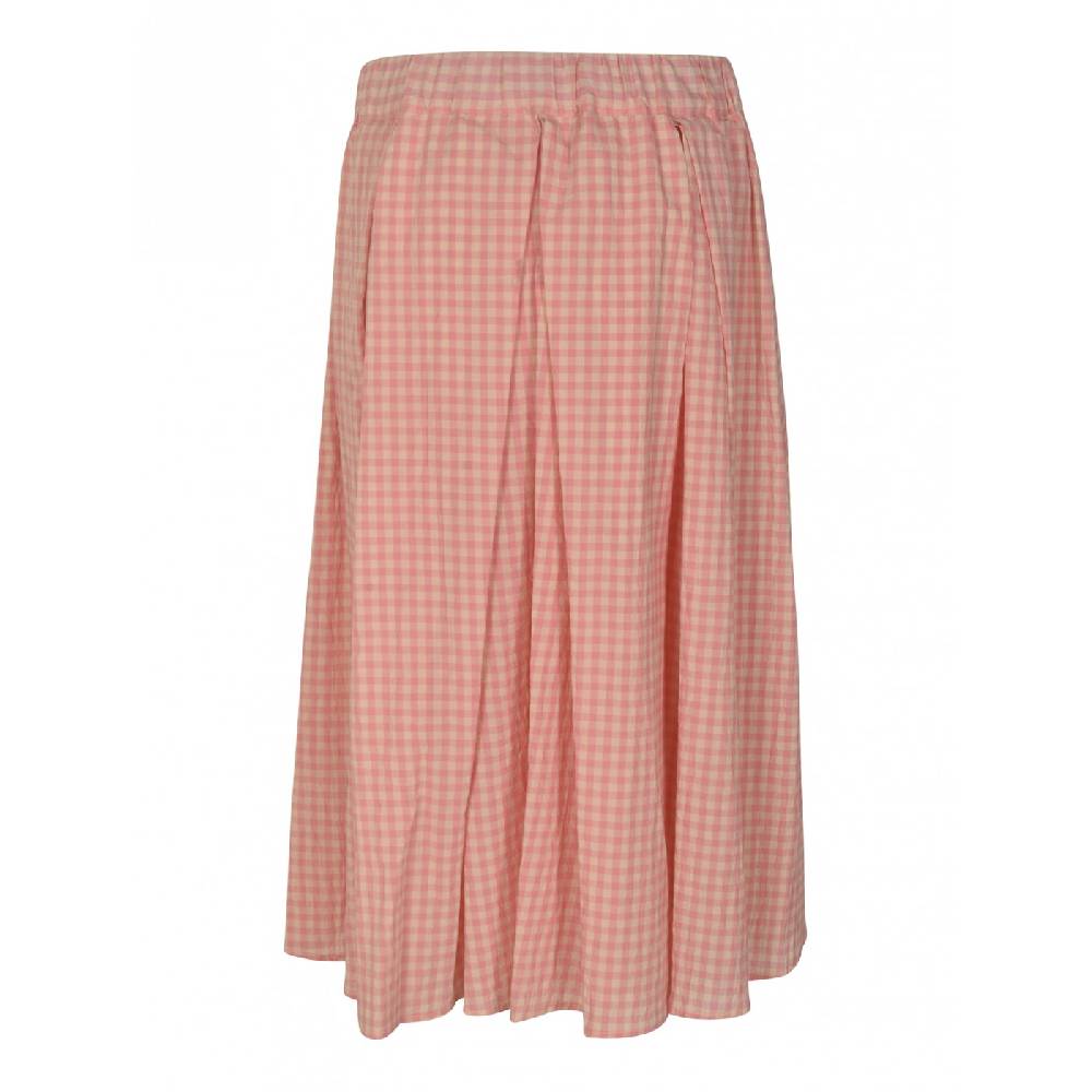 APUNTOB Gonna quadrretti elastico in vita con pieghe Shopping Online