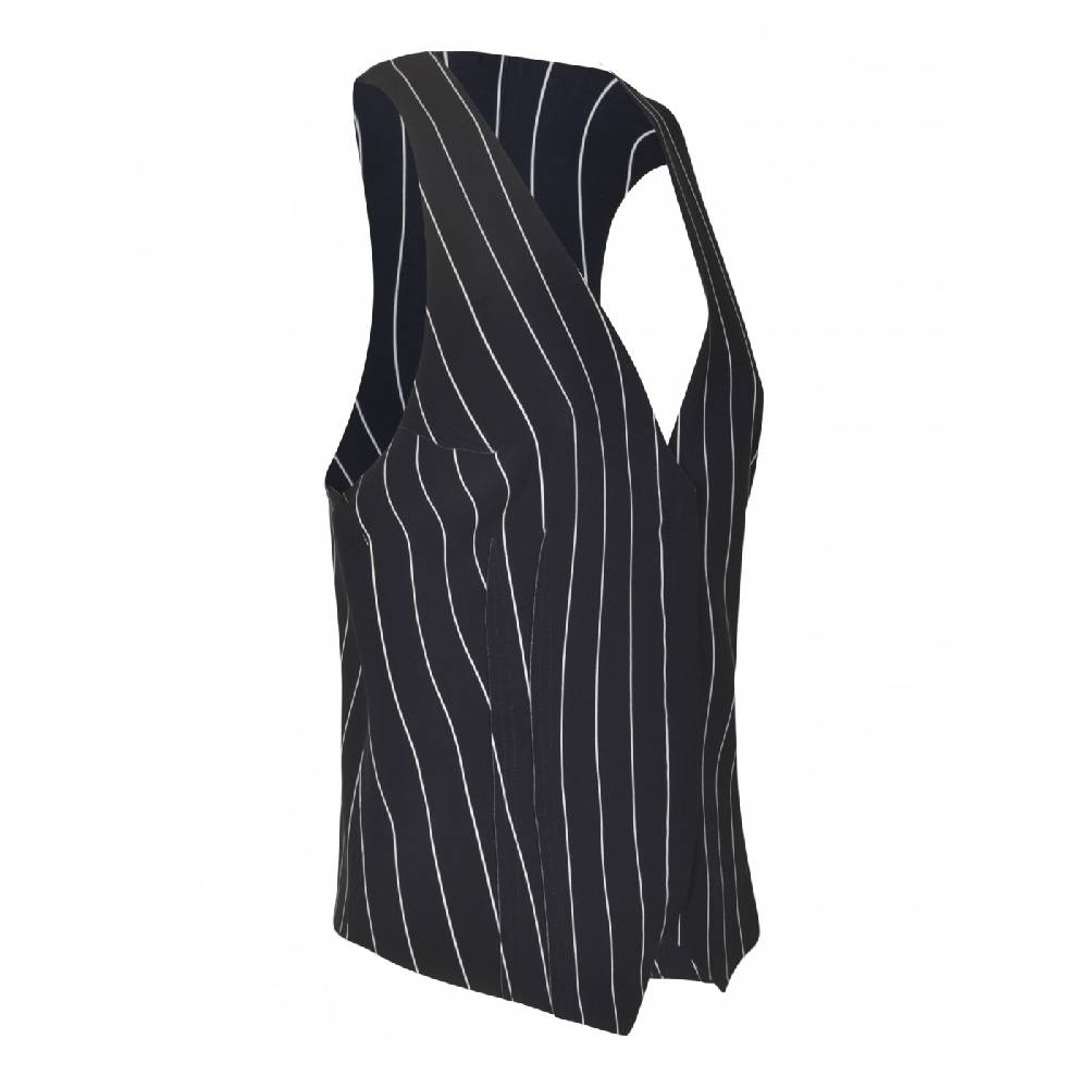 NORMA KAMALI Gilet con zip gessato Comprane uno, ottenene uno gratis