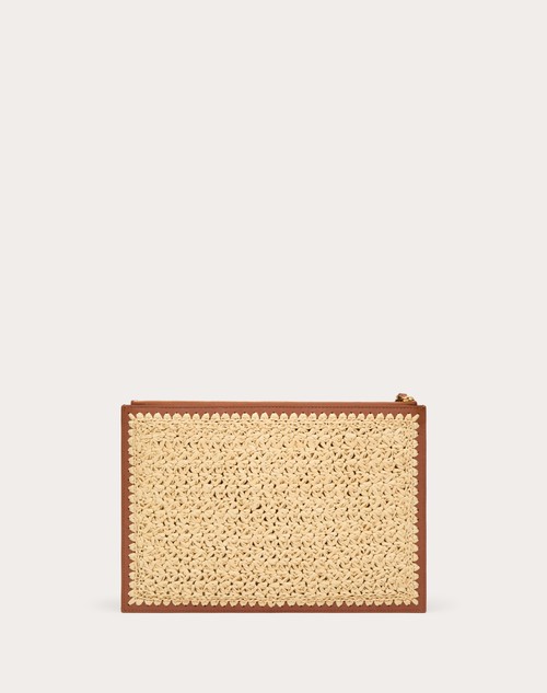 ﻿Red Valentino POCHETTE VLOGO SIGNATURE IN RAFIA Nuovo