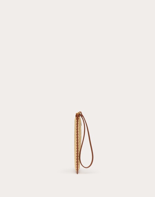 ﻿Red Valentino POCHETTE VLOGO SIGNATURE IN RAFIA Nuovo