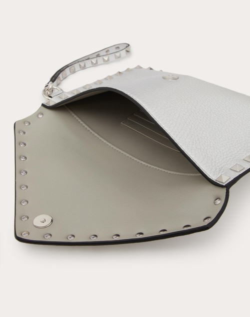 Red Valentino POCHETTE ROCKSTUD IN VITELLO GRANATO METALLIZZATO Promozione Limitata