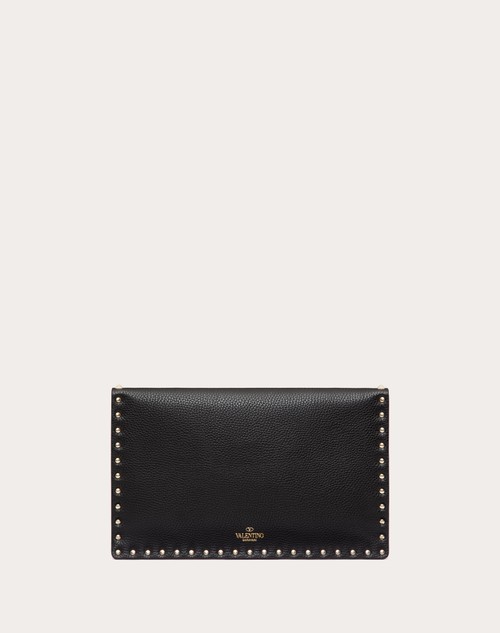 Red Valentino POUCH ROCKSTUD IN VITELLO GRANATO Affare Del Giorno