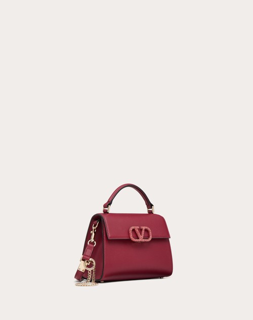 Red Valentino BORSA A MANO MINI VALENTINO GARAVANI VSLING CON LOGO GIOIELLO Nuova