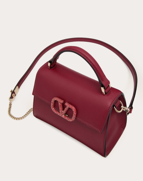 Red Valentino BORSA A MANO MINI VALENTINO GARAVANI VSLING CON LOGO GIOIELLO Nuova