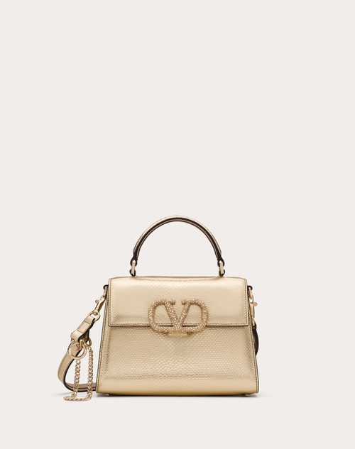 Red Valentino BORSA A MANO PICCOLA VALENTINO GARAVANI VSLING IN KARUNG METALLIZZATO
