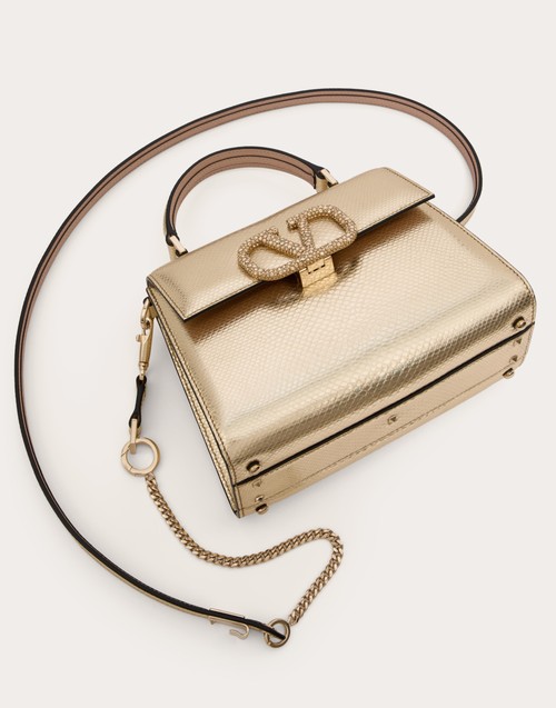 Red Valentino BORSA A MANO PICCOLA VALENTINO GARAVANI VSLING IN KARUNG METALLIZZATO Qualità
