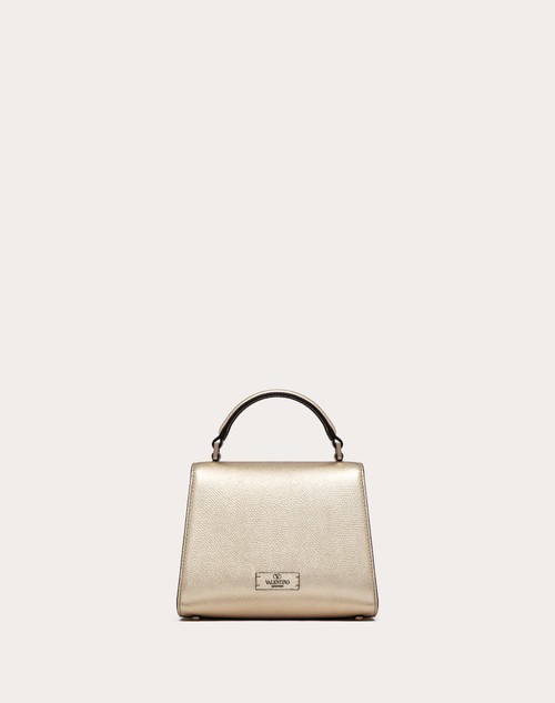 Red Valentino BORSA A MANO MINI VSLING IN VITELLO GRANATO METALLIZZATO Negozi Online
