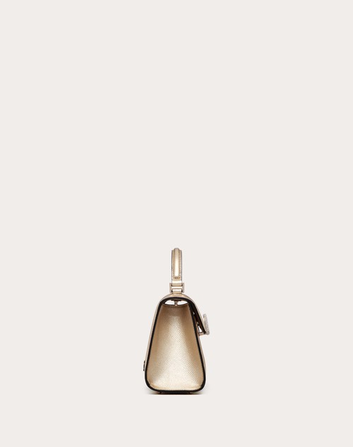Red Valentino BORSA A MANO MINI VSLING IN VITELLO GRANATO METALLIZZATO Negozi Online
