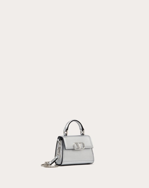 Red Valentino BORSA A MANO MICRO VSLING IN VITELLO GRANATO METALLIZZATO Fino Al -60%