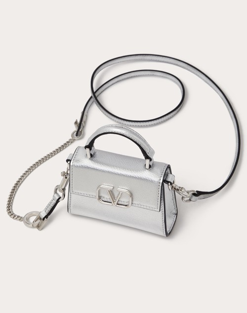 Red Valentino BORSA A MANO MICRO VSLING IN VITELLO GRANATO METALLIZZATO Fino Al -60%