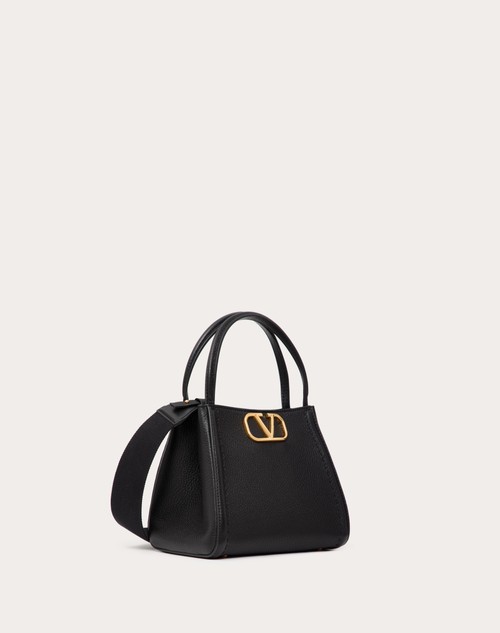 Red Valentino BORSA A MANO PICCOLA VALENTINO GARAVANI ALLTIME IN VITELLO GRANATO Sottocosto