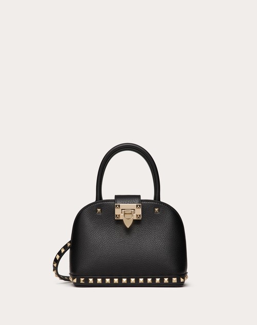 Red Valentino BORSA PICCOLA A MANO VALENTINO GARAVANI ROCKSTUD IN VITELLO GRANATO