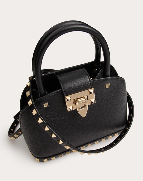 Red Valentino BORSA PICCOLA A MANO VALENTINO GARAVANI ROCKSTUD IN VITELLO GRANATO Novità