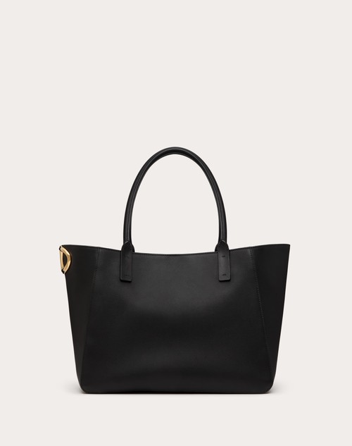Red Valentino BORSA SHOPPING VLOGO SIDE IN VITELLO NAPPATO