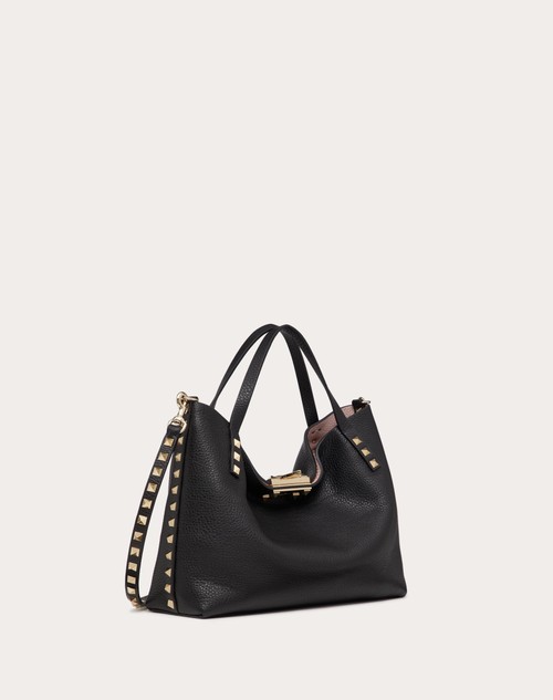 Red Valentino BORSA PICCOLA ROCKSTUD IN VITELLO GRANATO CON FODERA A CONTRASTO Saldi