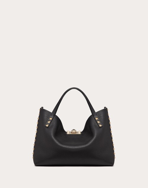 Red Valentino BORSA PICCOLA ROCKSTUD IN VITELLO GRANATO CON FODERA A CONTRASTO Offerte