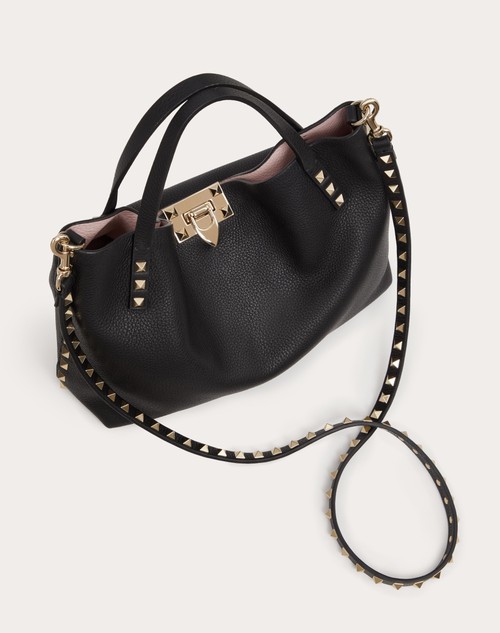 Red Valentino BORSA PICCOLA ROCKSTUD IN VITELLO GRANATO CON FODERA A CONTRASTO Offerte