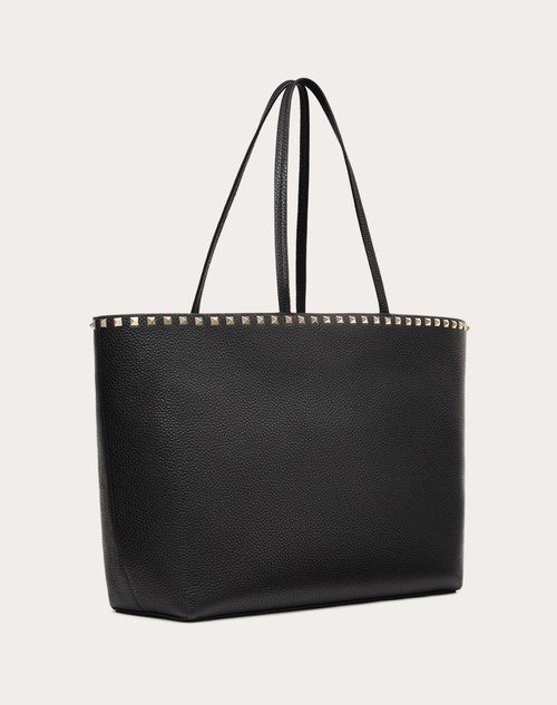 Red Valentino BORSA SHOPPING ROCKSTUD IN VITELLO GRANATO Vendita Calda